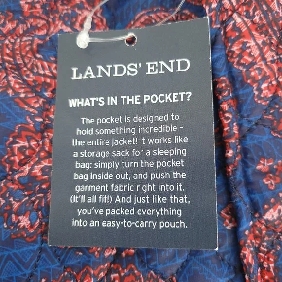 NWT LAND'S END Primaloft Packable Quilted Puffer Lightweight Women's Jacket - Picture 11 of 13